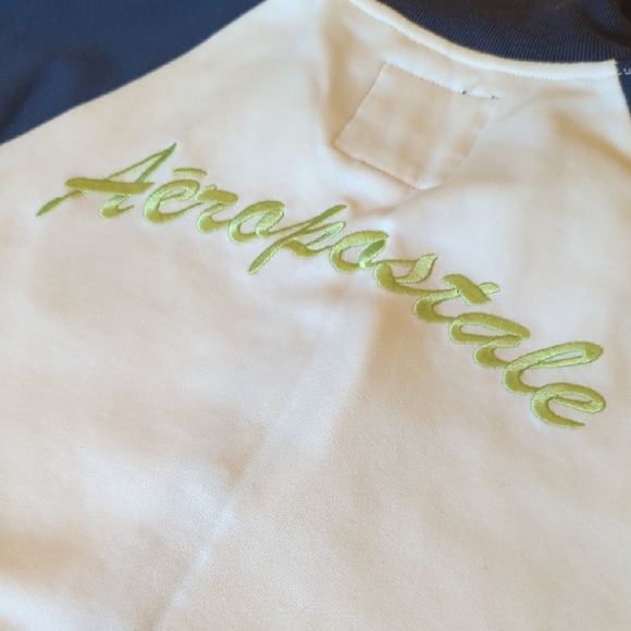 Y2K Aeropostale Blue and White Track Jacket Full-Zipper - Picture 7 of 8